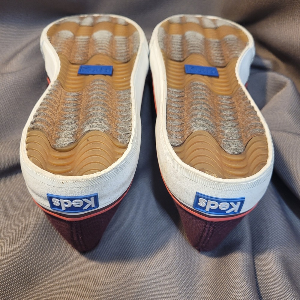 Keds Softerra Burgundy Canvas Slip On Sneakers Womens 9 WF66290 Maroon Low Top - Picture 8 of 11